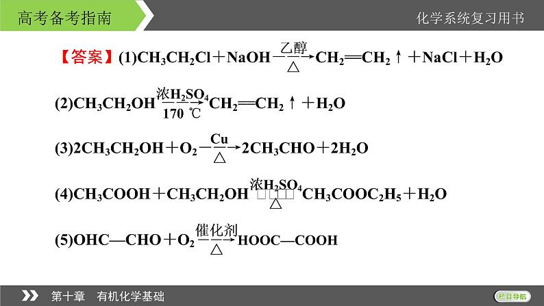 2022版高考化学一轮复习课件：第十章　有机化学基础 本章小结第7页