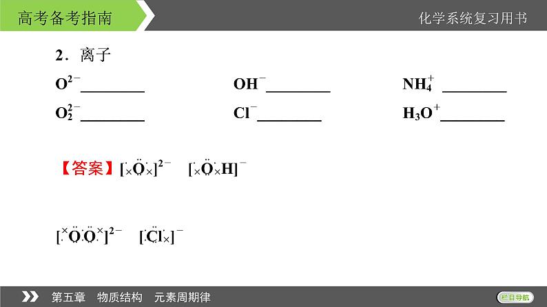 2022版高考化学一轮复习课件：第五章　物质结构　元素周期律 本章小结06