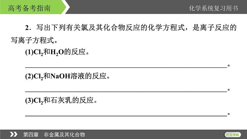 2022版高考化学一轮复习课件：第四章　非金属及其化合物 本章小结第7页