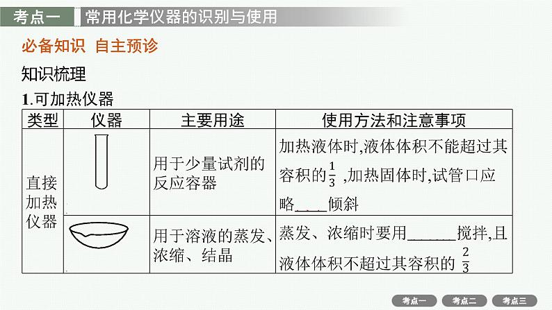 2022高考化学人教版一轮复习课件：第十单元　第1节　化学实验常用仪器和基本操作第3页