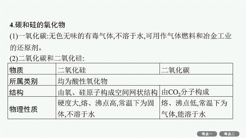 2022高考化学人教版一轮复习课件：第四单元　第1节　无机非金属材料的主角——硅第8页