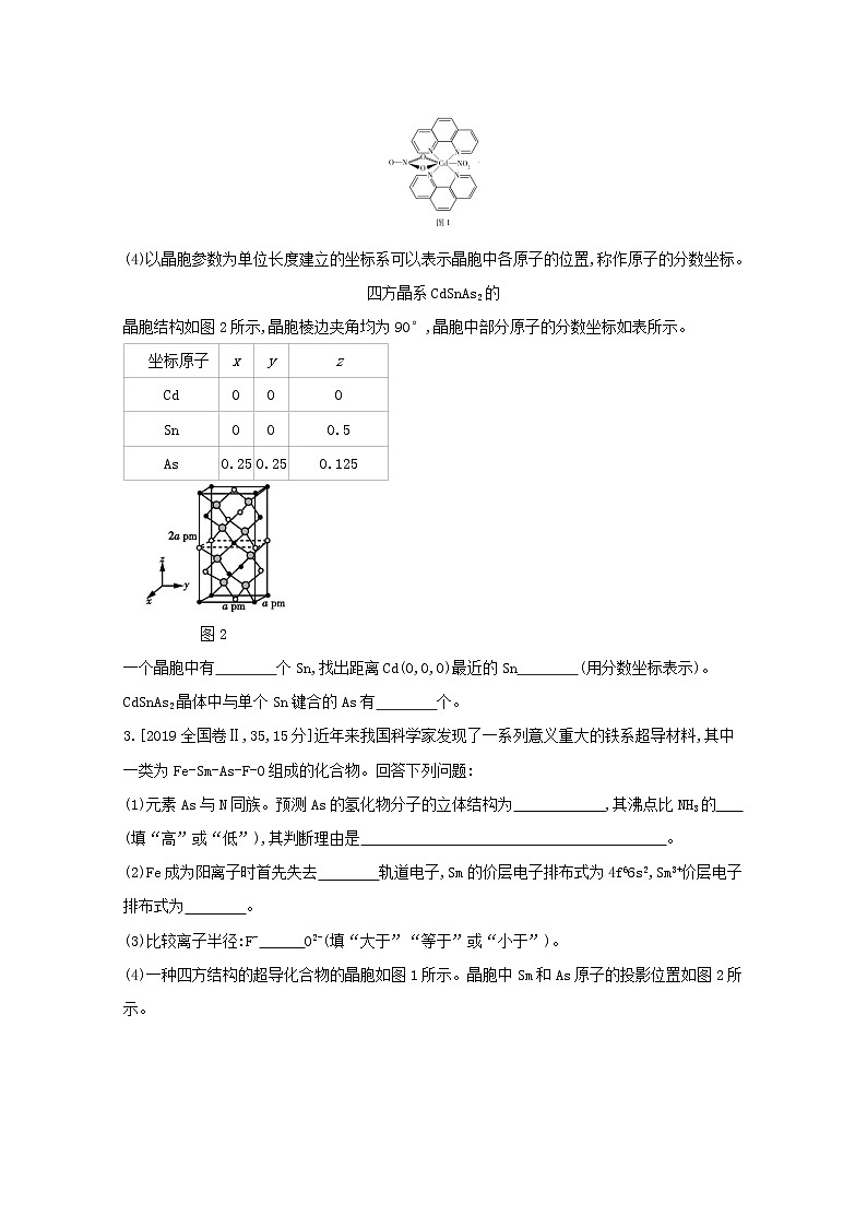 2022高三化学（全国版）一轮复习试题：专题二十四　物质结构与性质 1 Word版第2页