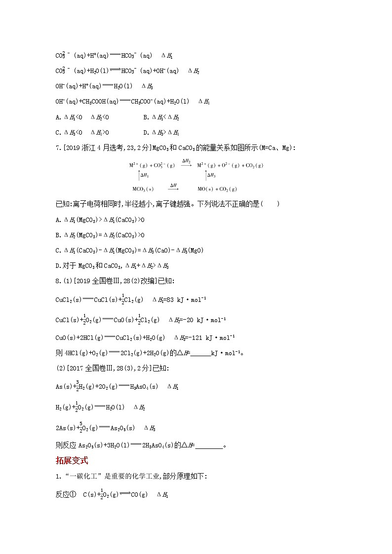 2022高三化学（全国版）一轮复习试题：专题十二　化学能与热能 1 Word版03