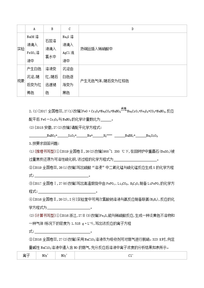 2022高三化学（全国版）一轮复习试题：专题四　氧化还原反应 1 Word版第3页
