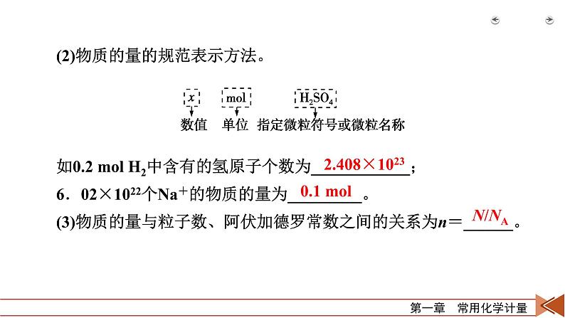 2022届高考化学（人教版）一轮总复习课件：第1讲　物质的量的相关概念08