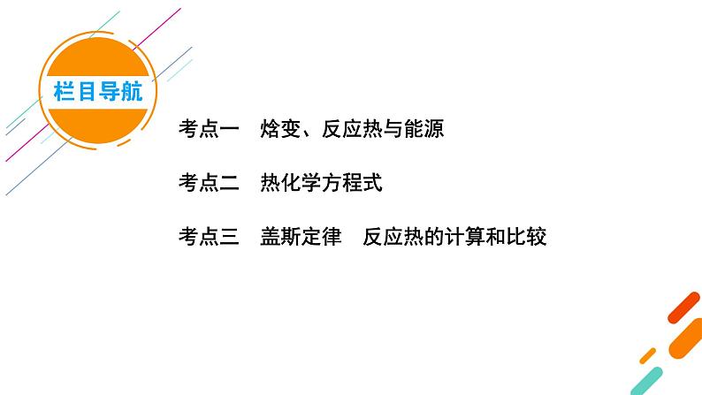 2022届高考化学（人教版）一轮总复习课件：第15讲　化学反应与能量变化07