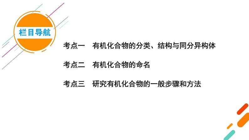 2022届高考化学（人教版）一轮总复习课件：第33讲　认识有机化合物06