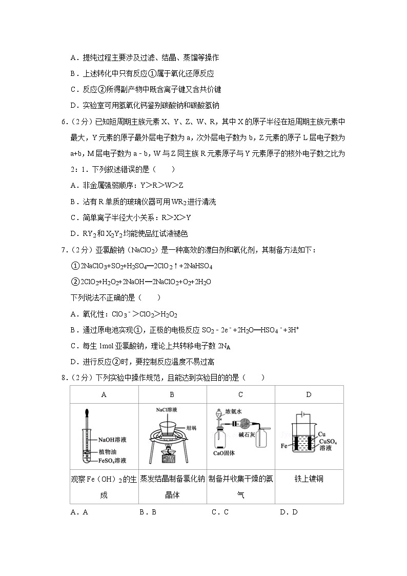2021-2022学年山东省德州市高三（上）期中化学试卷02
