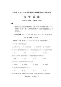 福建省宁德市2020-2021学年高一上学期期末考试化学试题（含答案）