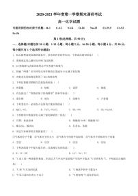 河北省保定市2020-2021学年高一上学期期末考试化学试题（含答案）