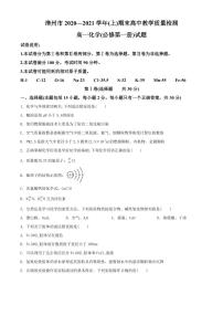 福建省漳州市2020-2021学年高一上学期期末考试化学试题（含答案）