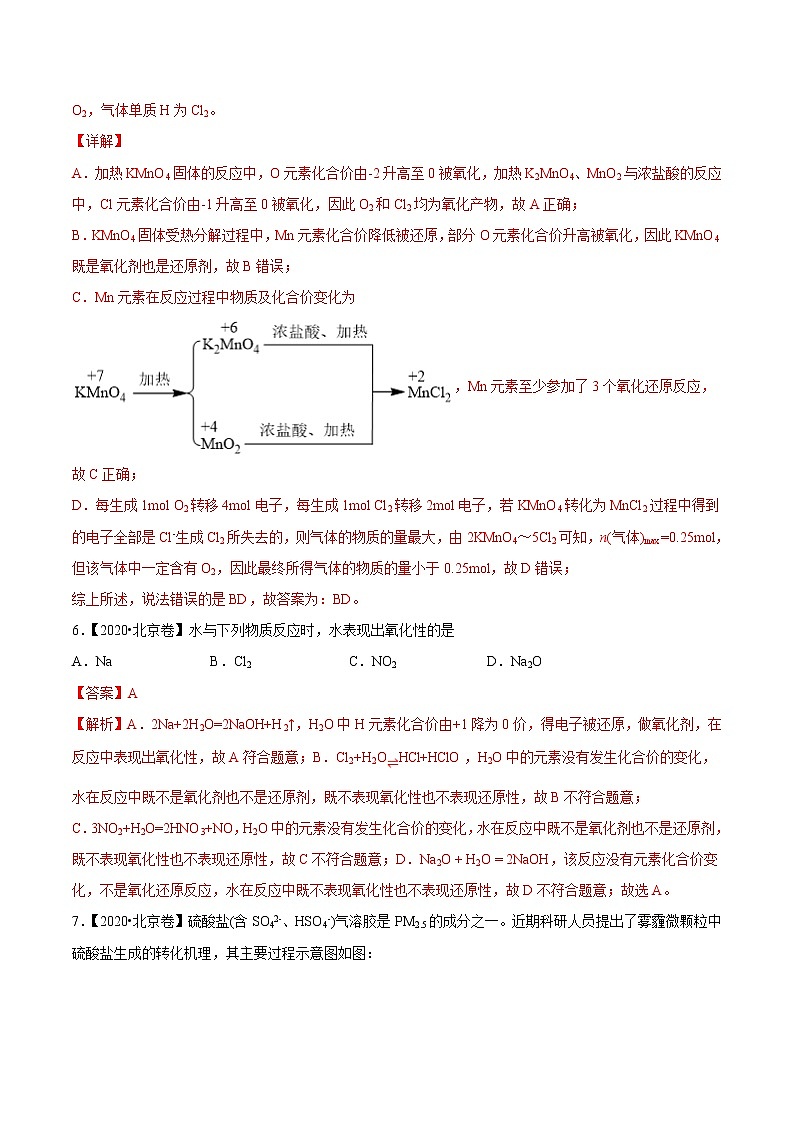 单元04 氧化还原反应【真题模拟练】-2022年高考一轮化学单元复习过过过（全国通用）（解析版）第3页