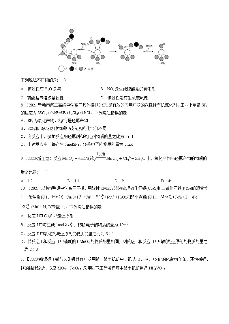 单元04 氧化还原反应【真题模拟练】-2022年高考一轮化学单元复习过过过（全国通用）（原卷版）第2页