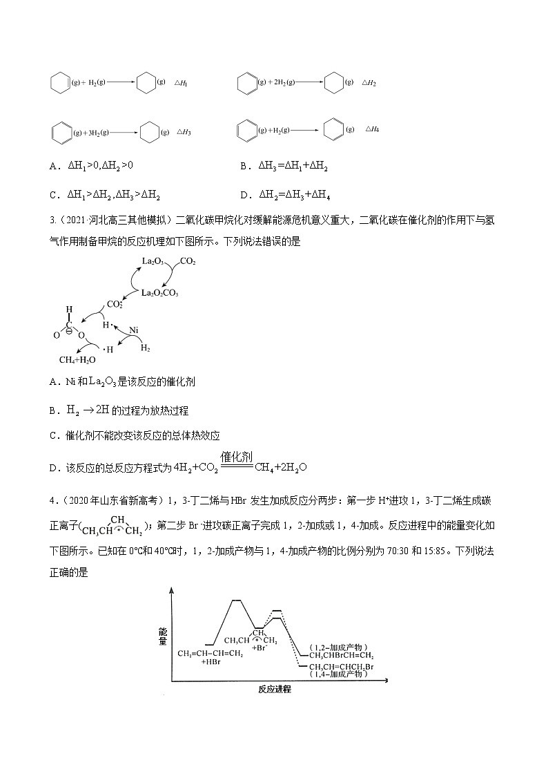 单元07 化学能与热能-【真题模拟练】-2022年高考一轮化学单元复习过过过（全国通用）（原卷版）第2页