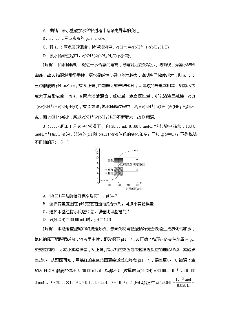 2022届高考化学（人教版）一轮总复习练习：第八章　水溶液中的电离平衡 Word版含解析第2页