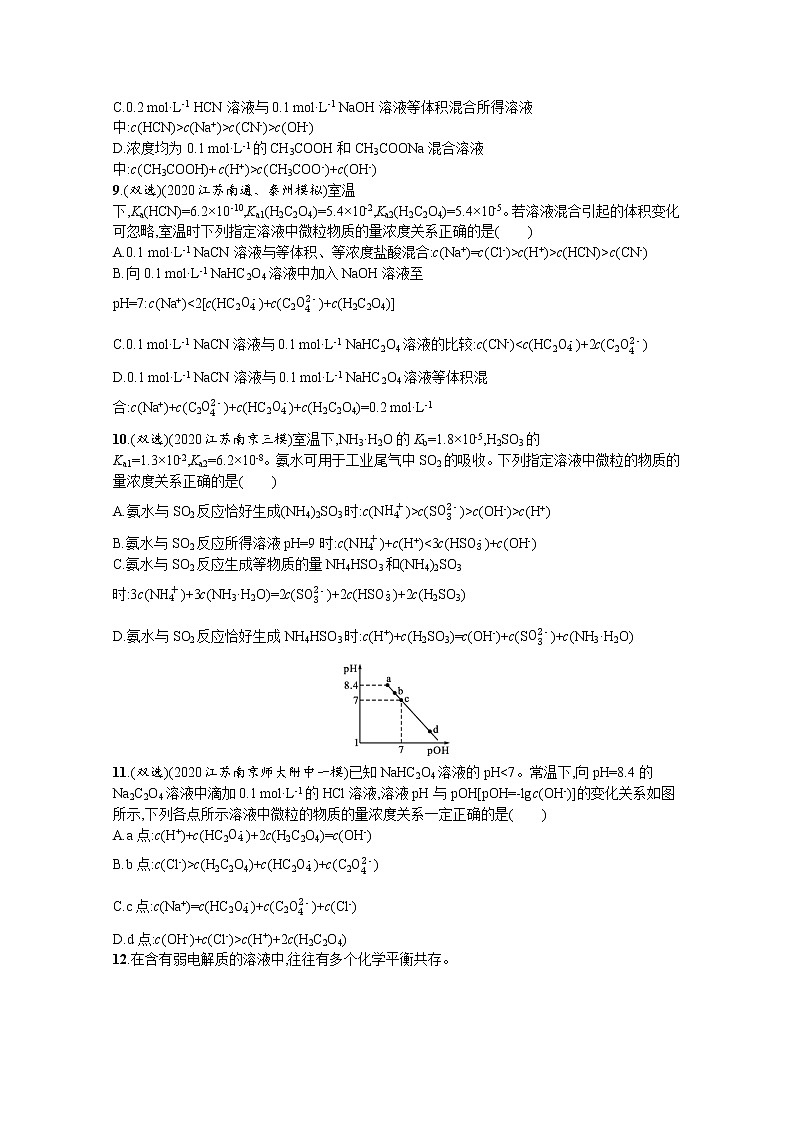 2022届高考新教材化学人教版一轮复习课时练25　盐类的水解03