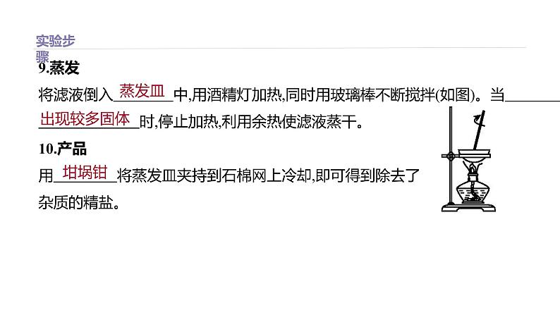 2020-2021学年高中化学新人教版必修第二册 第5章实验活动4　用化学沉淀法去除粗盐中的杂质离子课件（27张）第7页