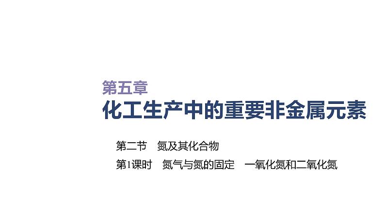 2020-2021学年高中化学新人教版必修第二册 第5章第2节氮及其化合物第1课时课件（29张）第1页