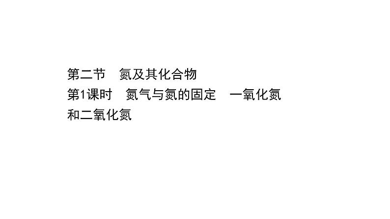 2020-2021学年高中化学新人教版必修第二册 第5章第2节氮及其化合物第1课时课件（54张）第1页