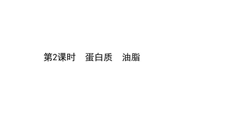 2020-2021学年高中化学新人教版必修第二册 第7章第4节基本营养物质第2课时课件（74张）第1页