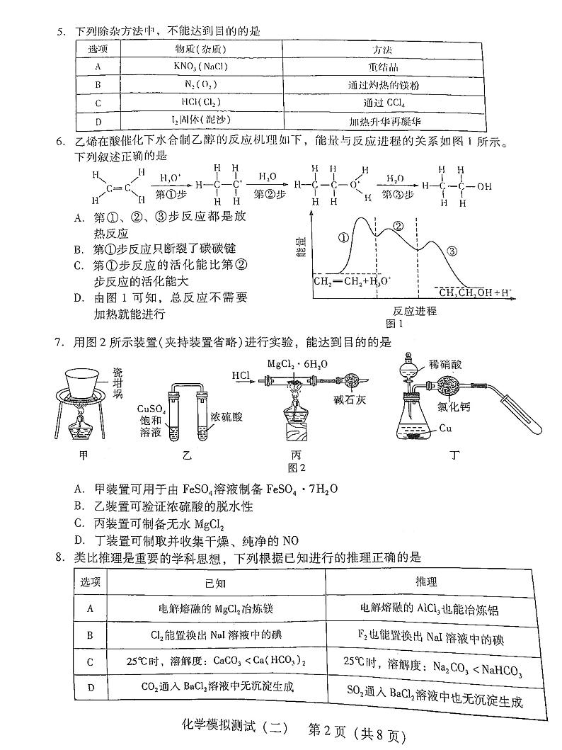 2021年广东省普通高中学业水平模拟考试《化学》试卷及答案.02