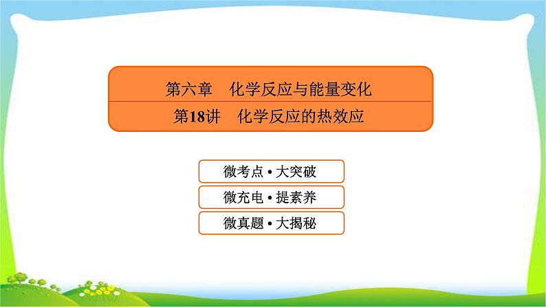 高中化学第一轮总复习6.18化学反应的热效应完美课件PPT第1页