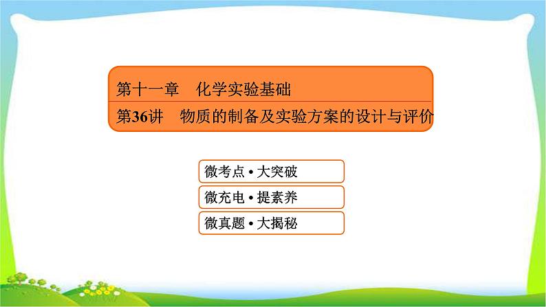 高中化学第一轮总复习11.36基本实验仪器和基本操作完美课件PPT第1页