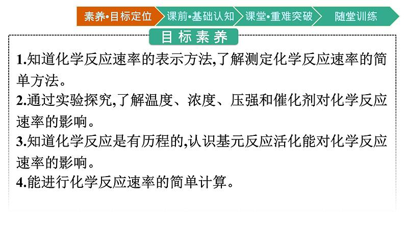 2021-2022学年高中化学新人教版选择性必修1 第二章第一节　化学反应速率 课件（74张）第2页