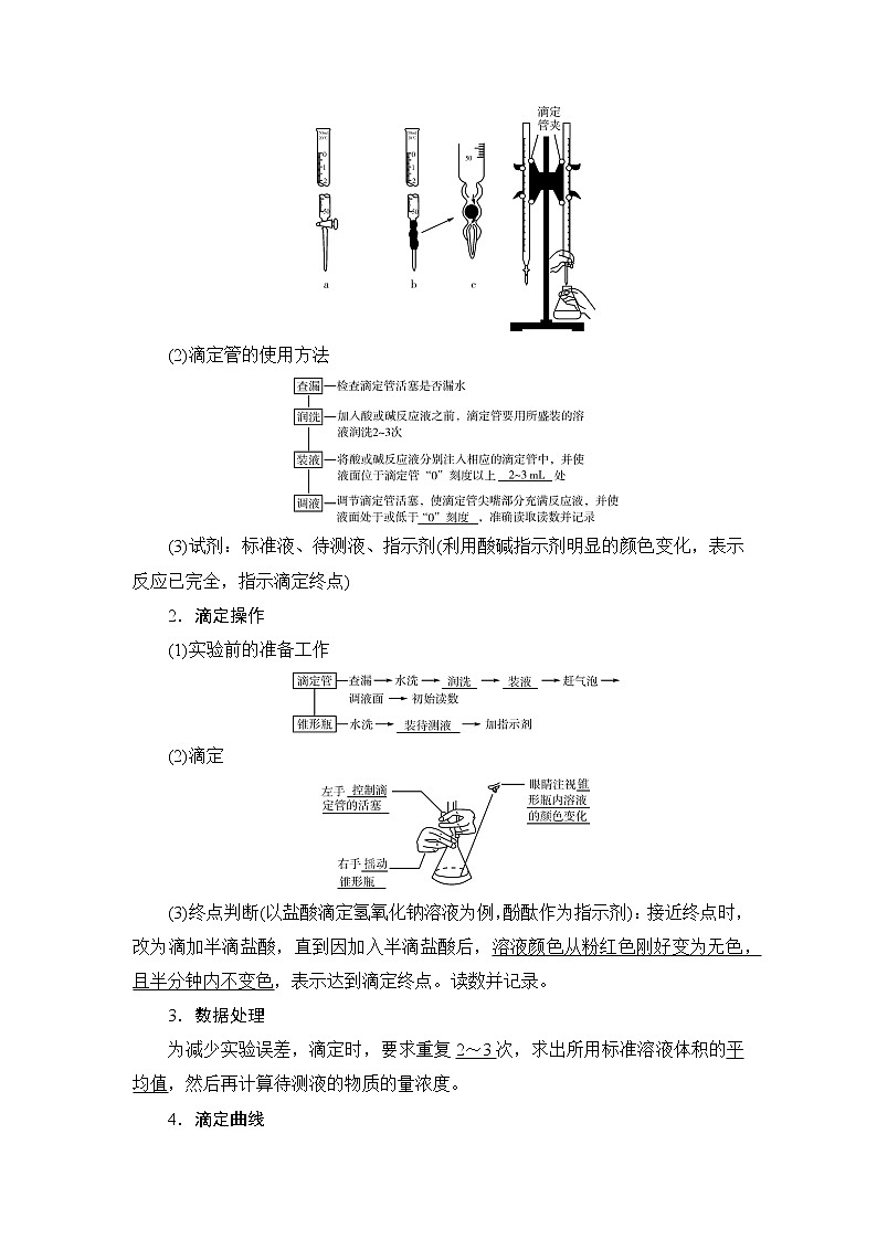 人教版 (2019) 选择性必修1 第三章 第二节　水的电离和溶液的pH 第2课时　酸碱中和滴定学案第2页