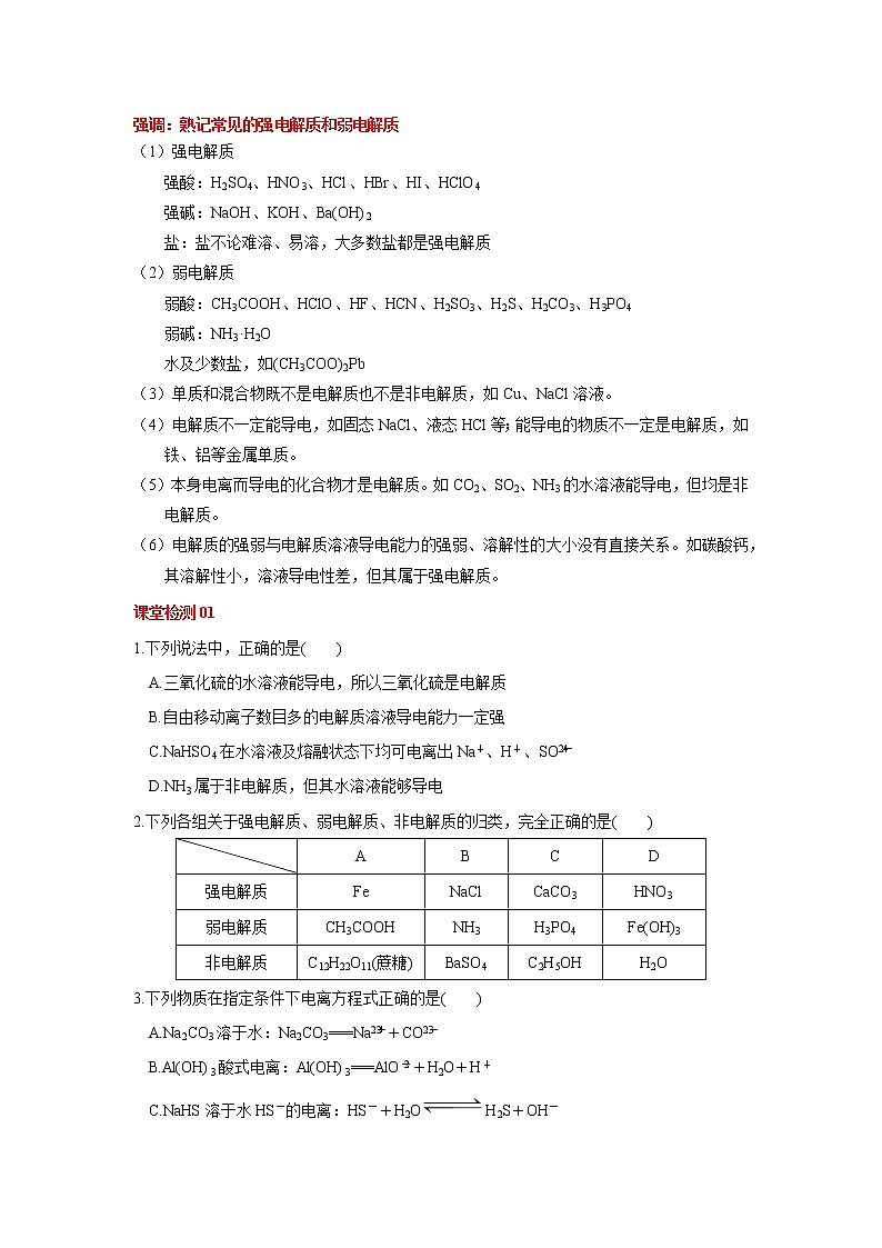 第06讲　离子反应　离子方程式（讲义）（原卷版）-2022年高考化学一轮复习必做提升讲义（夯基础·再突破）第2页