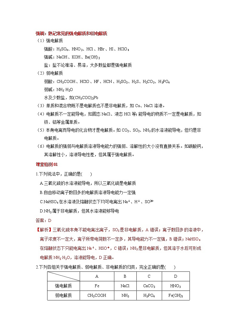 第06讲　离子反应　离子方程式（讲义）（解析版）-2022年高考化学一轮复习必做提升讲义（夯基础·再突破）第2页