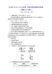 兴义市三中2021-2022学年第一学期化学期末模拟考试试卷2（人教版2019必修1）(word版 含答案及解析)