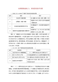 选择题提速练(八)　表格型实验评价题