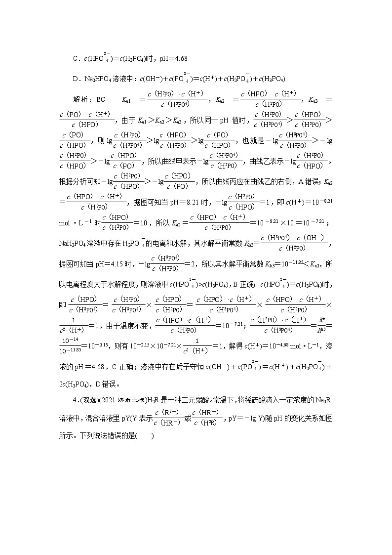 选择题提速练(五)　电解质溶液中粒子浓度的关系第3页
