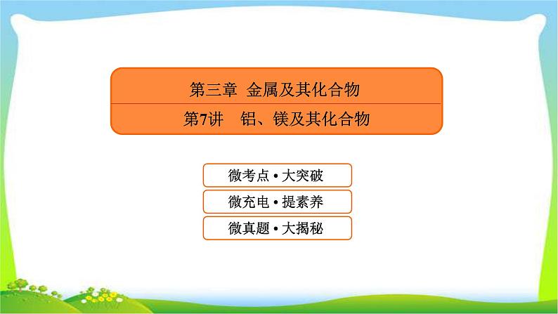 高中化学第一轮总复习3.7铝、镁及其化合物完美课件PPT01