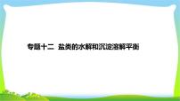 高考化学总复习专题十二盐类的水解和沉淀溶解平衡完美课件PPT