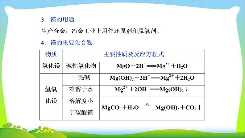 人教版高考化学总复习镁、铝及其重要化合物完美课件PPT06