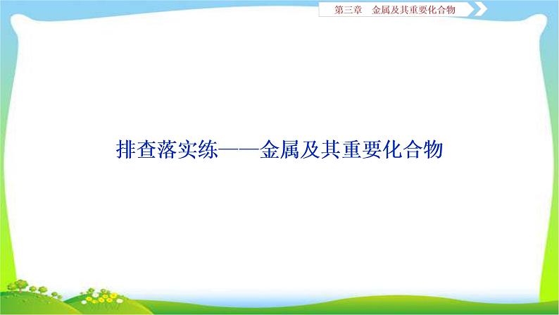 人教版高考化学总复习金属及其化合物及非金属及其化合物完美课件PPT第1页