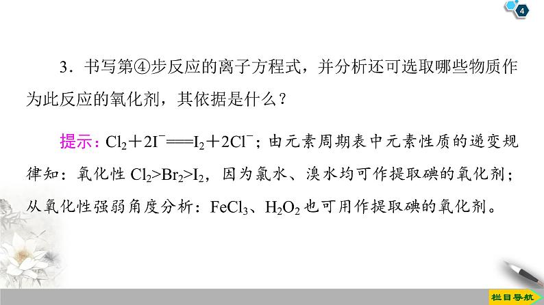 必修2化学新教材鲁科第1章微项目　海带提碘与海水提溴课件ppt_10第4页