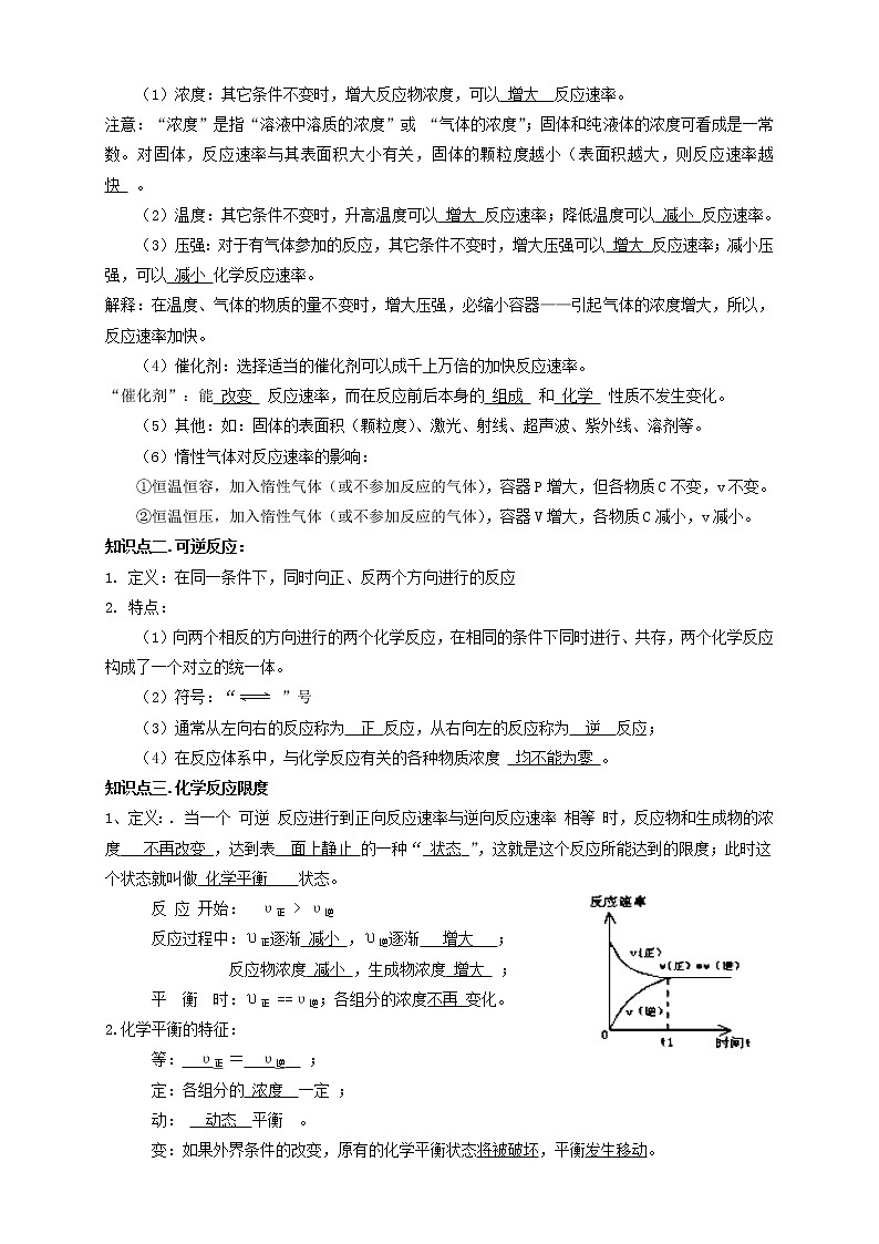 人教版高中化学必修二第6讲：化学反应速率和限度学案第2页