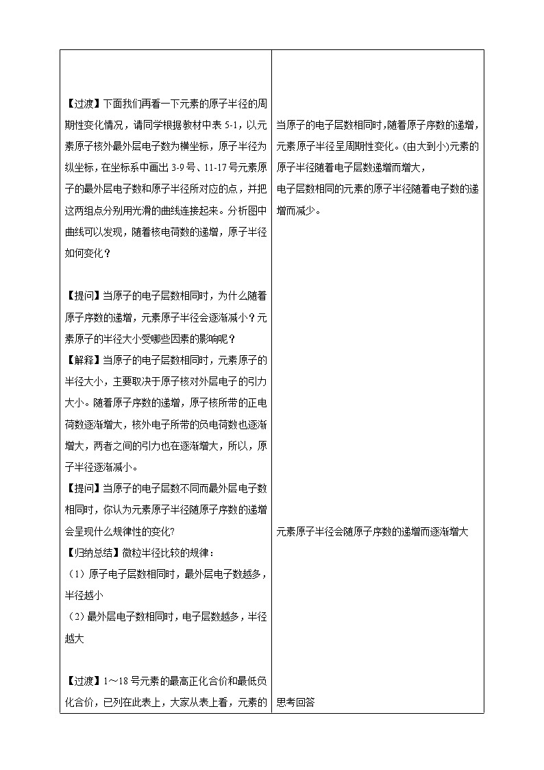 5.1.1 元素周期律教学设计（2）-苏教版高中化学必修第一册02