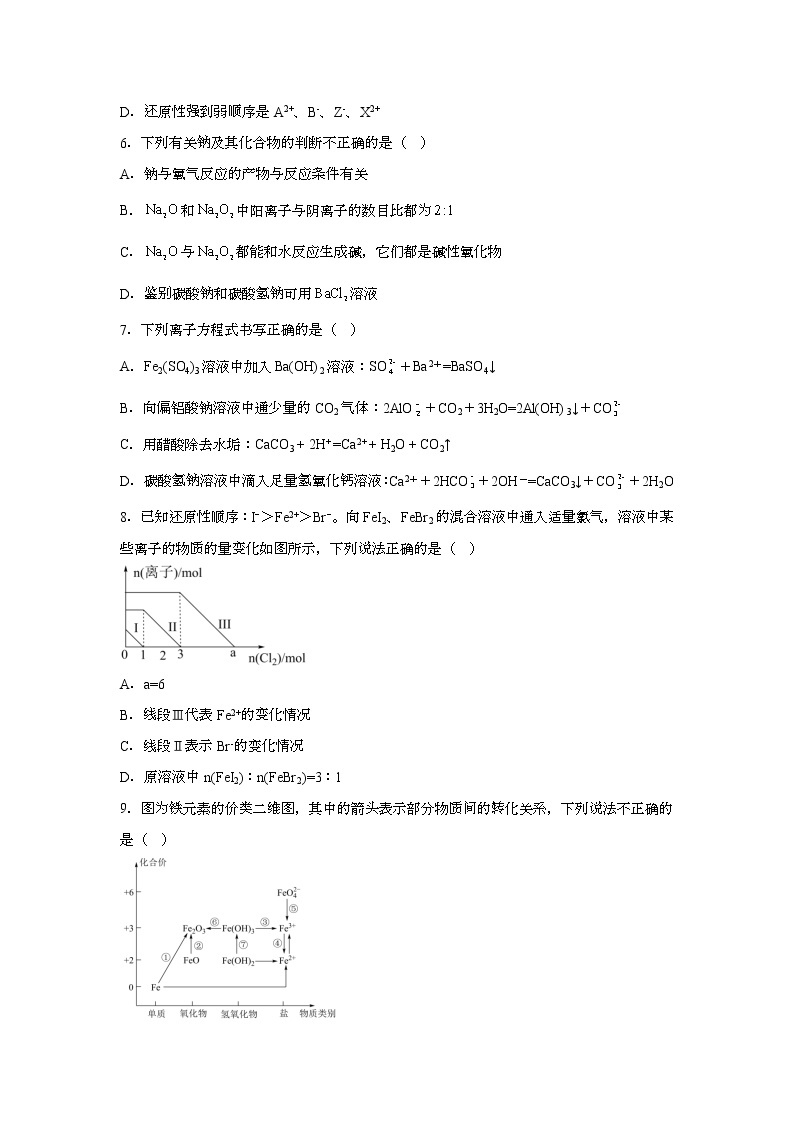 黑龙江省鹤岗市第一中学2021-2022学年高一上学期期末考试化学试题含答案02