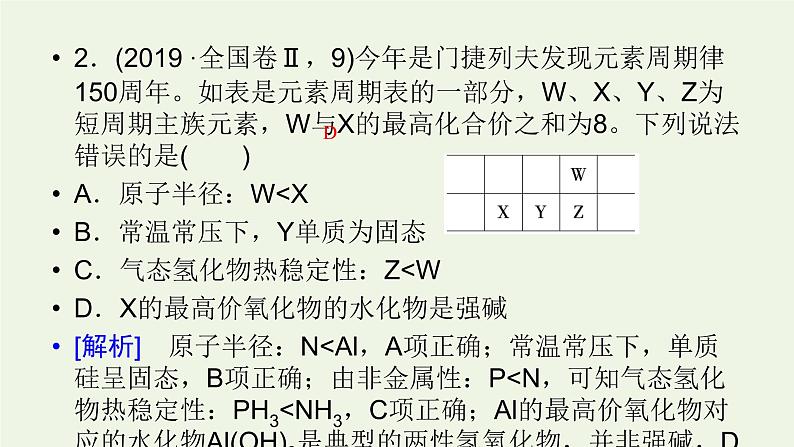 第6讲 物质结构 元素周期律-2022高考化学二轮复习高分冲刺课件第7页