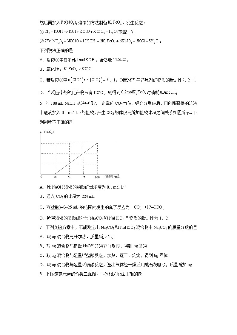 2021年高一上学期化学期末复习题（2019人教版化学必修一）教案02