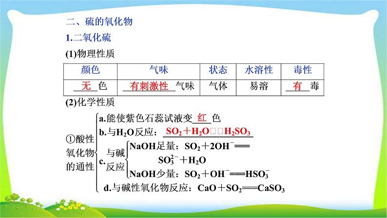 人教版高考化学二轮总复习硫及其重要化合物完美课件PPT第5页