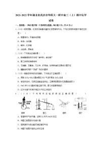 2021-2022学年湖北省武汉市华师大一附中高三（上）期中化学试卷