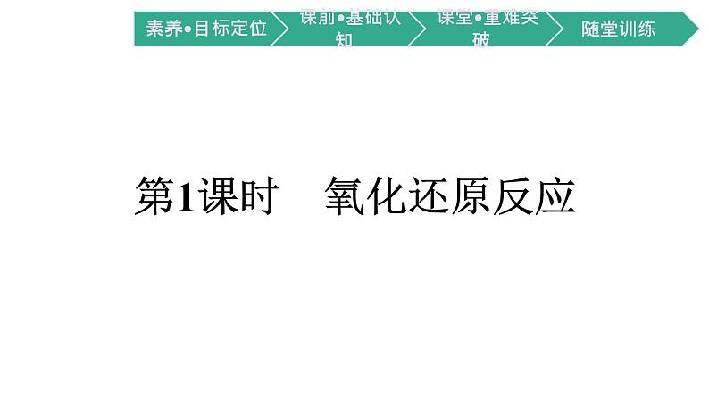 第一章第三节第1课时　氧化还原反应课件2021-2022学年上学期高一化学人教版（2019）必修第一册01