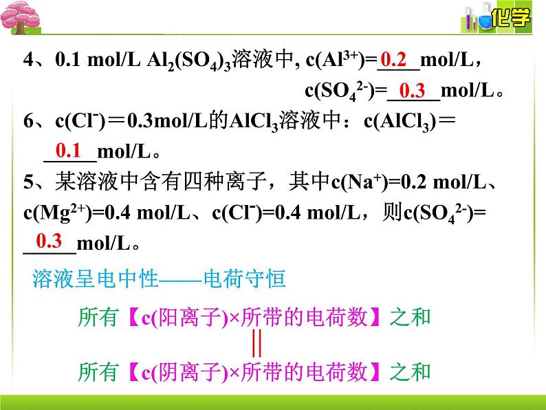 第三节第3课时物质的量浓度课件2021-2022学年高一上学期化学人教版（2019）必修第一册第7页