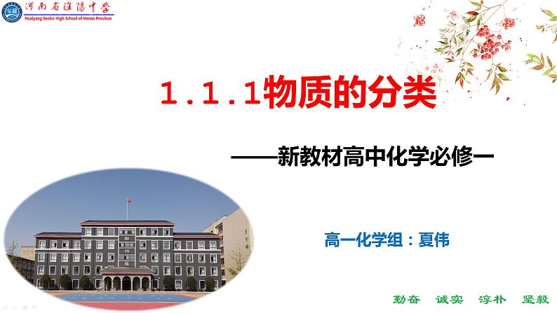 1.1.1物质的分类课件2021-2022学年高一上学期化学人教版（2019）必修第一册第1页