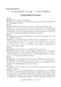 2021届湖北省华大新高考联盟高三11月教学质量测评（新高考）化学试题 PDF版